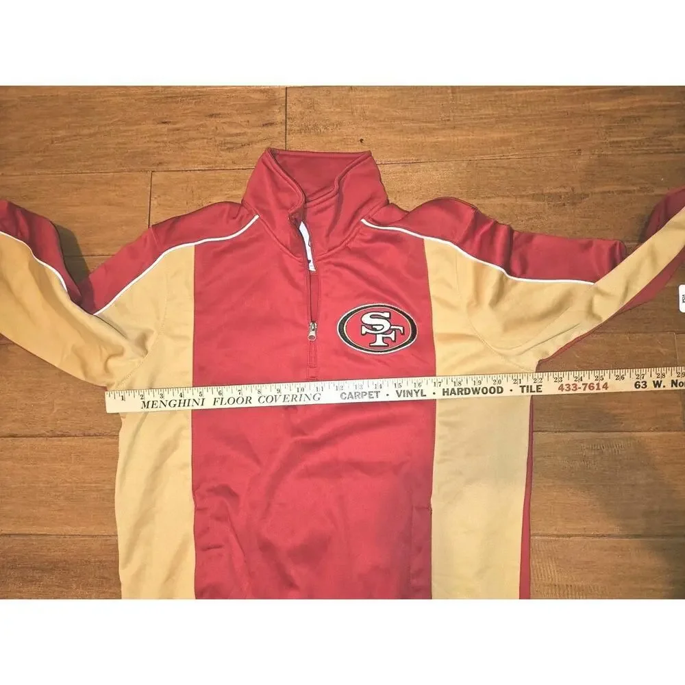 NWT! NFL San Francisco 49ers Pullover Performance Fleece 1/4 Zip Jacket Small